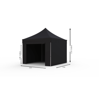 Prekybinė Palapinė 3x3 Juoda Zeltpro PROFRAME Prekybinė Palapinė 3x3 Juoda Zeltpro PROFRAME