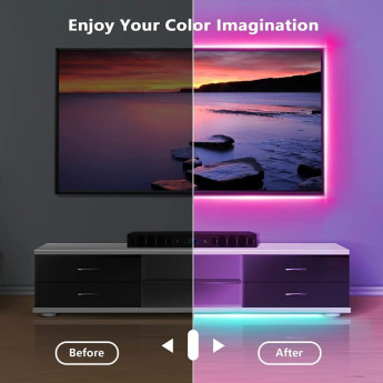 Išmani 5050 RGB LED Juosta 10 m su Bluetooth funkcija Išmani 5050 RGB LED Juosta 10 m su Bluetooth funkcija