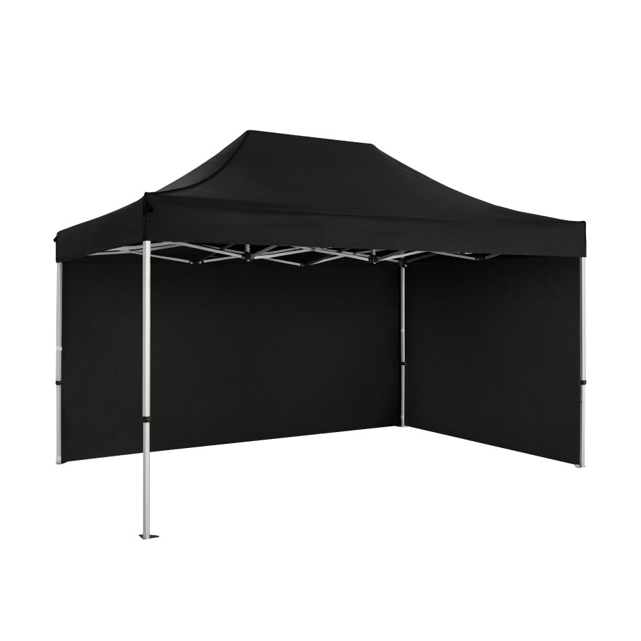 Prekybinė Palapinė 3x4,5 Juoda Zeltpro PREMIUM+ iš galo