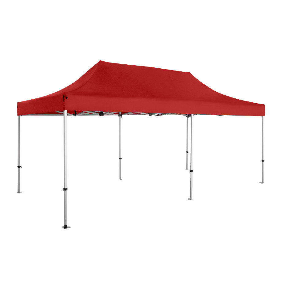 Prekybinė Palapinė 3x6 Raudona Zeltpro PREMIUM+ iš šono