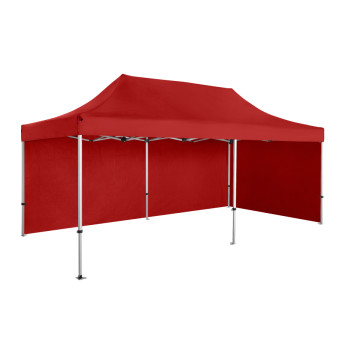 Prekybinė Palapinė 4x6 Raudona Zeltpro PREMIUM+ su 4 sienomis, krepšiu Prekybinė Palapinė 4x6 Raudona Zeltpro PREMIUM+ su 4 sienomis, krepšiu