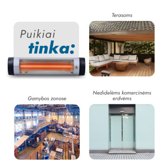 Infraraudonųjų spindulių šildytuvas Heatum H2000 OPTIM Infraraudonųjų spindulių šildytuvas Heatum H2000 OPTIM
