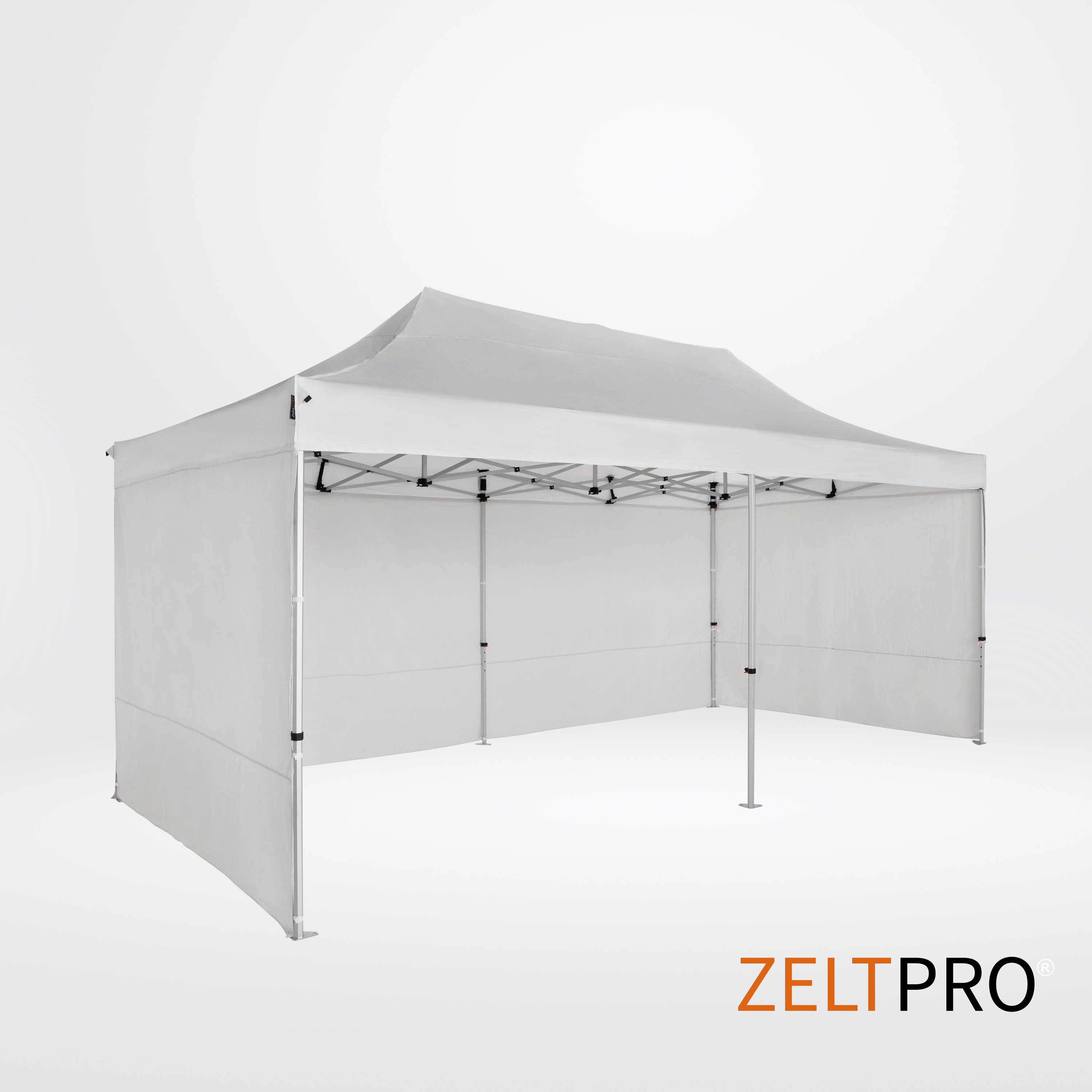 Prekybinė Palapinė 4x8 Balta Zeltpro TITAN iš dešinės pusės