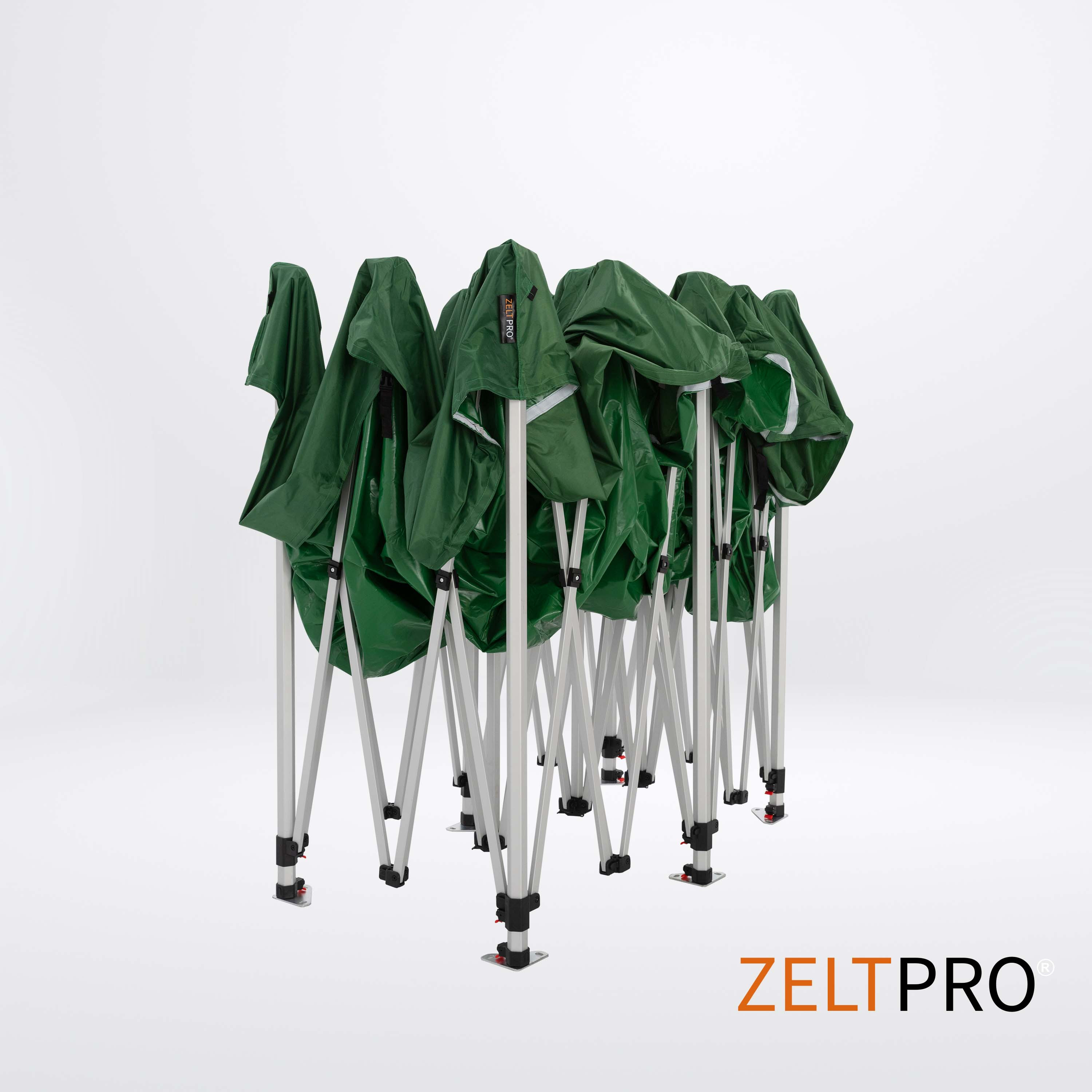Prekybinė Palapinė 4x8 Žalia Zeltpro TITAN iš vidaus