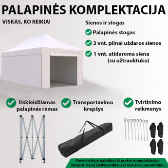 Prekybinė Palapinė 3x6 Raudona Zeltpro TITAN Prekybinė Palapinė 3x6 Raudona Zeltpro TITAN