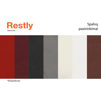 Apvali staltiesė Restly Juoda D320 Apvali staltiesė Restly Juoda D320