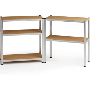 Sandėliavimo lentynos stelažai 180x90x40 PRO (5 vnt) Sandėliavimo lentynos stelažai 180x90x40 PRO (5 vnt)