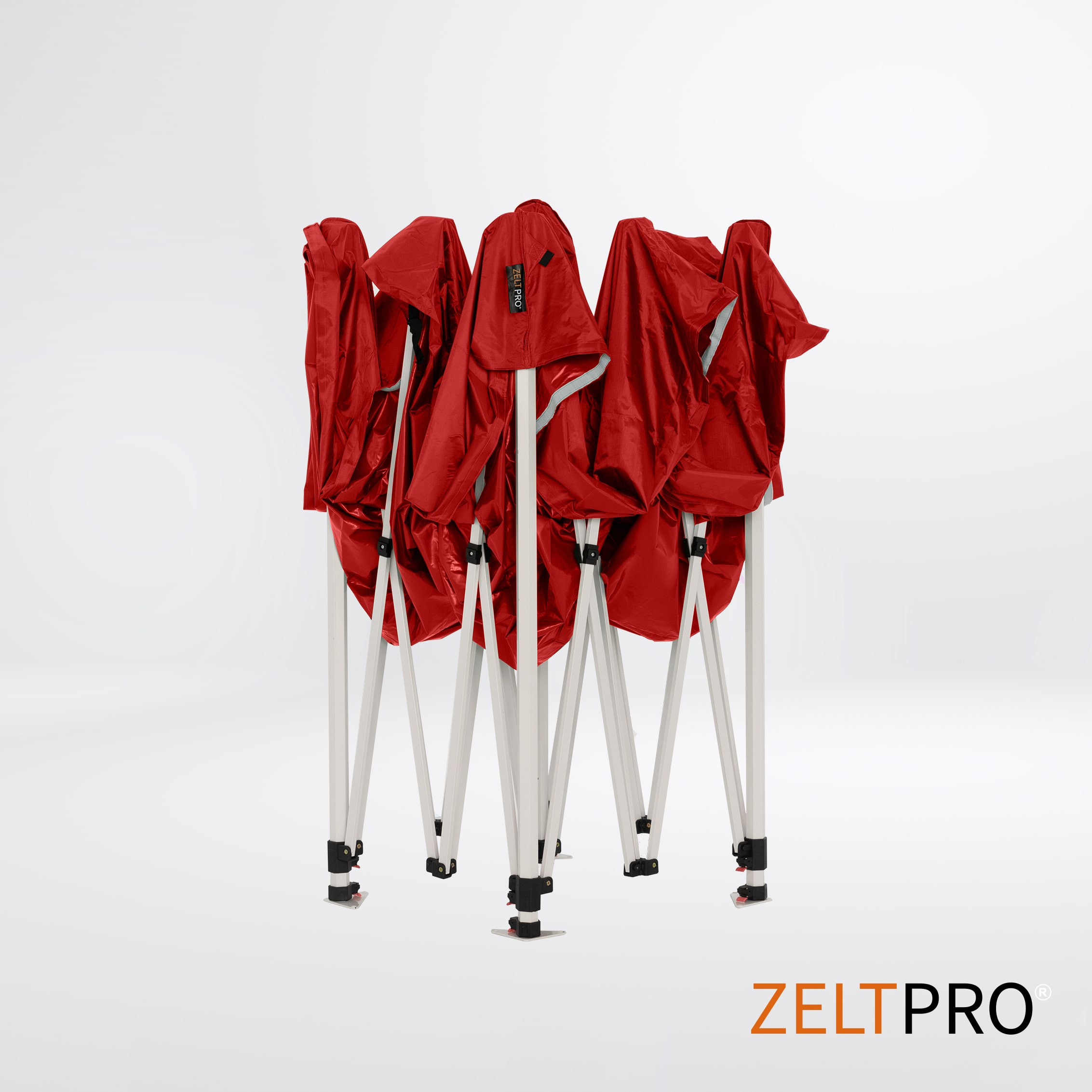 Prekybinė Palapinė 2x2 Raudona Zeltpro PROFRAME iš vidaus